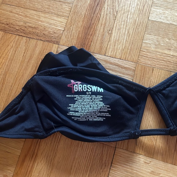 Garage Black Ruffled Strapless Bikini Top - Picture 1 of 2